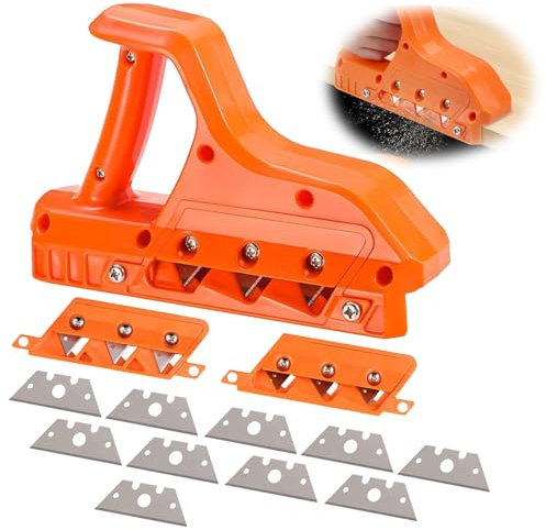 Gipskartonplatten Schnellschneider,Kantenhobel für Gipskarton,Gipskarton Hobel,Rigips Kantenhobel,Gipskarton Kantenschneider mit 10 45° und 60° Klingensatz für Gipskartonplatten Korkplatten