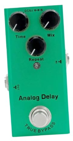 Fenteer Pédale D'Effets pour Guitare Portable Compacte Professionnelle Boîtier Métal Robuste avec Véritable Dérivation pour Son Pur Approprié pour Stu, Délai Analogique