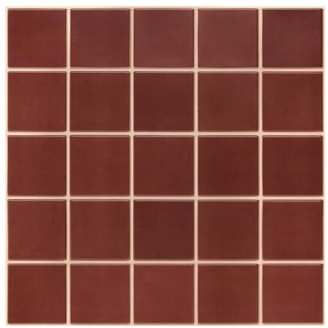 COMSTICKC 3D Azulejos Adhesivos 3D para Pared, Rojo Mate, 10 Piezas 30.5x30.5 cm, Azulejos Autoadhesivos 3D, Baldosas Adhesivas de PVC para Salpicadero en Cocina y Baño, Impermeables