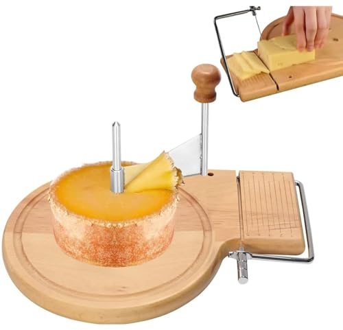 Rizador de queso y cortador ajustable – Cortador de queso multiusos con control de grosor para quesos duros y blandos, incluye rueda de afeitar de chocolate para postres