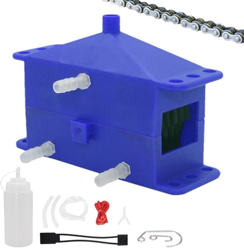 Chain Cleaning Kit - Motorcycle Drivetrain Maintenance System | Brush Lubrication Device Set | Gear Sprocket Degreasing Equipment, Rust Care Solution, Motorbike Transmission Wash