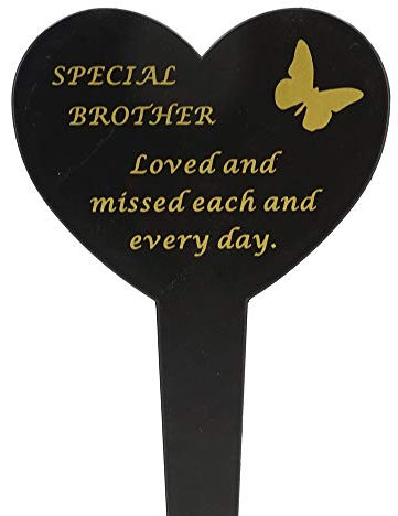 Special Brother Memorial Heart Remembrance Verse Ground Stake