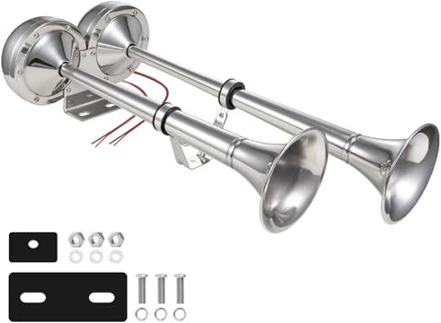 BANHAO Boat Horn 12V Marine Horn for Boat Waterproof Electric Dual Trumpet