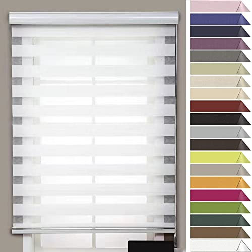 Thermal Blackout Roller Blind 55x240cm Trimmable Insulated UV Protection Dual Layer Roller Shades Elegant Durable Easy to Clean for Bedrooms,Living Room,The Office, Grå