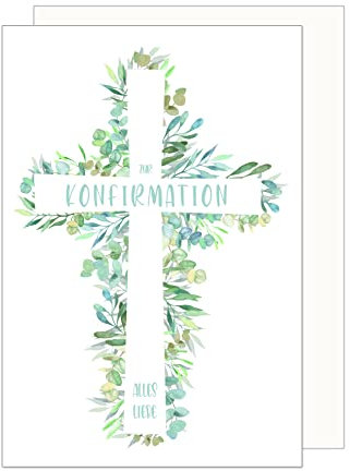 Edition Seidel Premium Glückwunschkarte zur Konfirmation mit Umschlag. Konfirmationskarte mit Spruch Karte Grusskarte Taube Menschen versammelt Junge Mädchen (KF303 SW023)