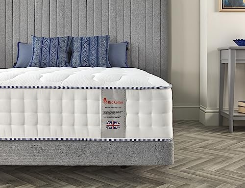 Bed Centre 5FT King Size Mattress – 28cm Deep Pocket Spring | Medium Firm Orthopaedic Support | Natural Wool, Silk, Cashmere & Foam Layers | Hypoallergenic | UK Made