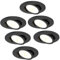 Ledvion - 6X LED Einbaustrahler, Schwarz, Dimmbar, 7W, IP65, CCT, COB, Ø90mm, 5 Jahre Garantie