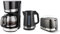 Michelino Frühstücksset Wasserkocher Kaffeemaschine Toaster schwarz