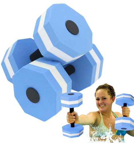 Pesi per aerobica in acqua, Pesi per piscina - 1 paio di manubri per esercizi acquatici in schiuma EVA - Manubrio per bilancieri per fitness acquatico, set di pesi per piscina in schiuma EVA per acqua