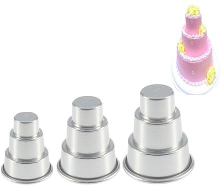 Kuchenformen zum Backen, Backformen, Backformen-Set für Cupcakes, 3-lagiges rundes Cupcake-Backformen, antihaftbeschichtetes Backwerkzeug, zum Backen von Kuchen