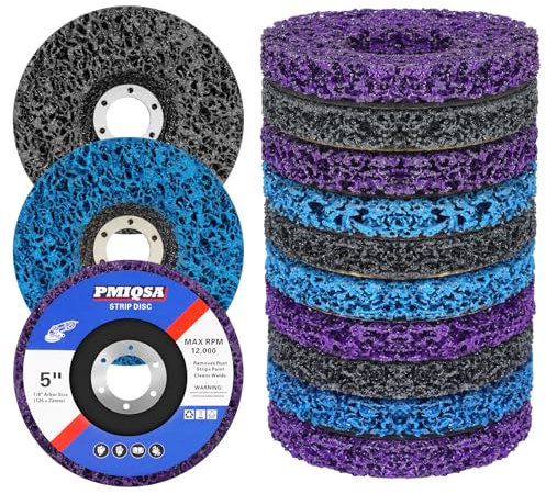 PMIQSA 10 Piezas 125mm Discos de Limpieza Gruesos, CSD Disco Desbaste para Amoladora Angular para Metal Eliminación Oxido Pintura Descamación