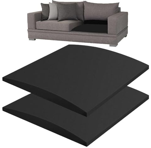 Funvalley Surperfect 2 Packs Sofa Cushion Support for Sagging Seat Repair, 50×50cm Sofa Support Boards Foam for Couch Loveseat Chair (black)