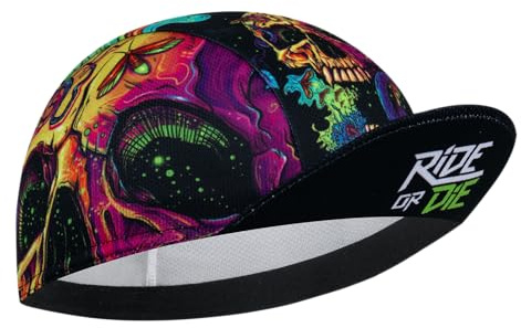 Cappellino Ciclismo Uomo in Poliestere - Berretto Sottocasco Traspirante con Protezione UV e Fascia Assorbente, Copricapo Sportivo per Bici da Corsa, Mountain Bike e Attività Outdoor(Unisex)