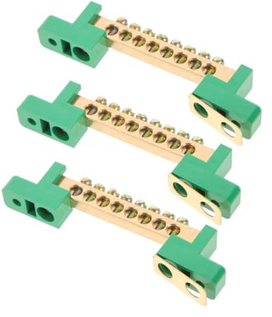 EXCEART 3pezzi Barra Di Rame Per Morsettiera Elettrica Blocco Terminale Fisso Per Connessioni Elettriche e Cablaggio Resistente e Facile Da Installare