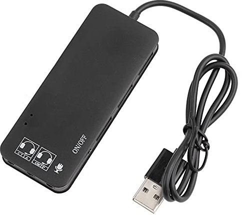 USB 2 0 Hub con 3 Porte USB 2 0 e Splitter Cuffie Microfono 7 1ch Design Compatto Ergonomico per Laptop Tablet Ultrabooks Plug and Play