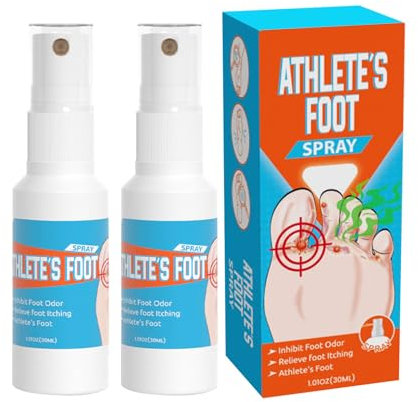 Spray per la cura dei piedi, Spray antifungino del piede, trattamento del piede dell'atleta ad azione rapida, crema antimicotica, formula per uomini e donne (2)