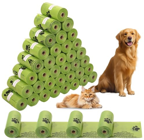 CIOXSOIO 800 Unidades Bolsas Caca Perro, 30x22cm Bolsas Perro Caca, Robusto y Prueba de Fugas Bolsas Excrementos Perros, Portátil Dog Poop Bags para Interiores y Exteriores, Verde