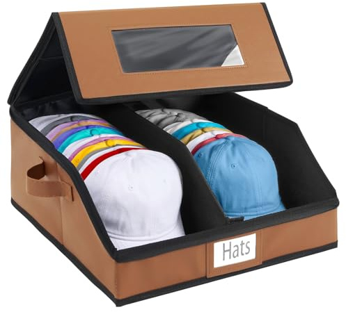 WERNNSAI Kunstleder Hutaufbewahrungsbox für Männer und Frauen