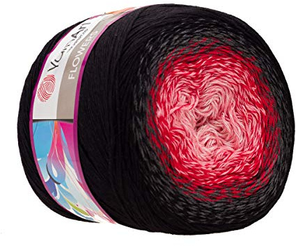 Yarn Art YarnArt Flowers Yarn 55% Cotton 45% Acrylic 250gr 1094yds Multicolor Cotton Yarn Rainbow Crochet Yarn Spring Summer - 1 Fine Sport Skein (282)