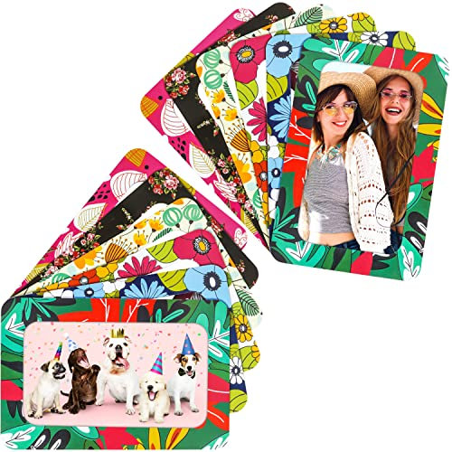 BELLE VOUS 12 Pack of Assorted Magnetic Refrigerator Photo Sleeve Picture Frames - For Photos Measuring 4 x 6 inches / 10 x 15cm - Picture Collage Frames for Fridge & Metal Surfaces