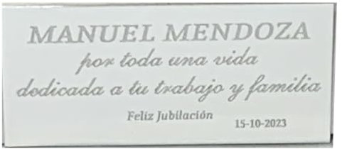 Placa grabada metal con el texto que quieras. Placa para cuadro, placa para trofeos, metopa dedicatoria, chapa para figura