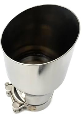 Edelstahl Auspuff Endrohr 1 Stück Universal-Edelstahl-Universalauto-Auspuffrohr, Auspuffrohr, geschweißtes Rohr, mehrere Größen Auspuff Endrohr Auspuffblende(76MM IN-101MM Out)
