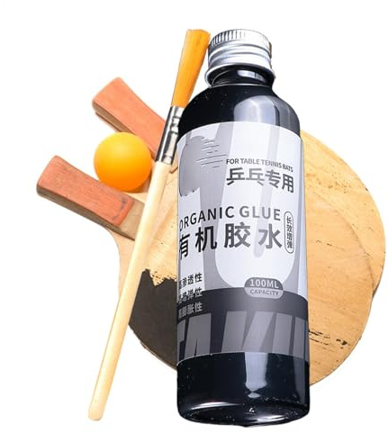 Racket Rubber Glue - Table Tennis Glue with Brush | Piing-pong Racket Glue Kit | Table Tennis Cleaner Glue | Tennis Racket Rubber Glue | Table Tennis Liquid Glue for Assembling Table Tennis Paddle