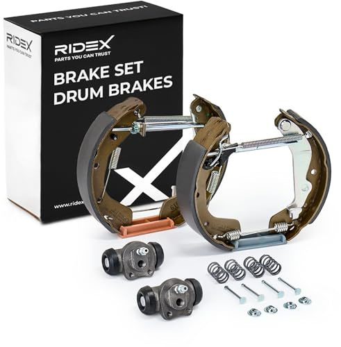 RIDEX 3859B0257 Kit frenos disco de tambor Trasero con palanca con cilindro de freno de rueda con accesorios Compatible con CHEVROLET Aveo/Kalos Hatchback T250, T255