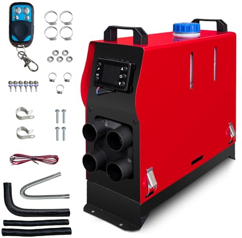 12V 5-8kW Dieselheizung Standheizung, Luftheizung Air Diesel mit LCD-Anzeige & Fernbedienung & Bluetooth-APP, 10L Tank Standheizung Lufterhitzer fur Auto, Wohnmobil, Boote, RV, LKW(02R-8KW-All in one)
