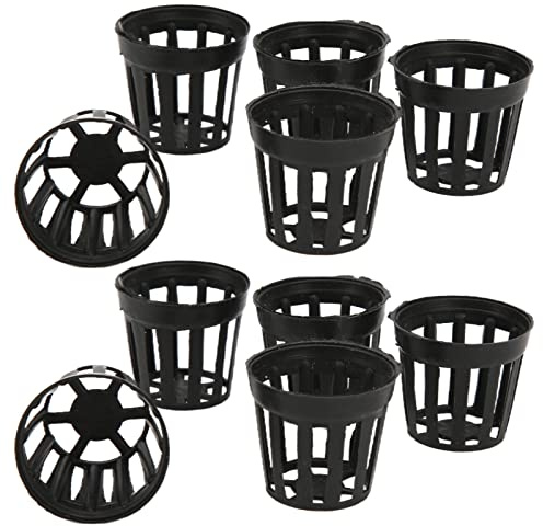 Pssopp Confezione da 10 Tazze di Rete Cestino per Piantare Vasi per Coltivazione Cestino per Piante Acquatiche in Plastica con Eccellente Drenaggio per Coltura Acquario Giardinaggio (Piccolo 26x5 cm)