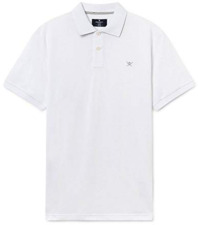Hackett London Slim Fit Logo, Camisa Polo para Hombre, Blanco (Optic White), L