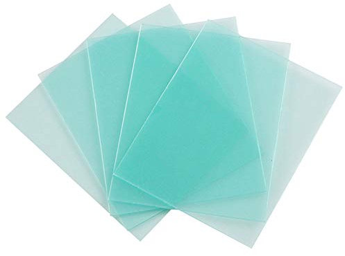 LNIMIKIY Portabe - 10 unidades de placas protectoras de policarbonato para soldar, protección solar, peso ligero, filtro antisalpicaduras de plástico antisalpicaduras (110 x 90 mm)