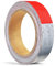 ONTWIE 2.5CM x 10M Reflektorband Klebeband Rot Weiß, Reflektorklebeband für Sicherheit Warnklebeband Sicherheit Markierung Band