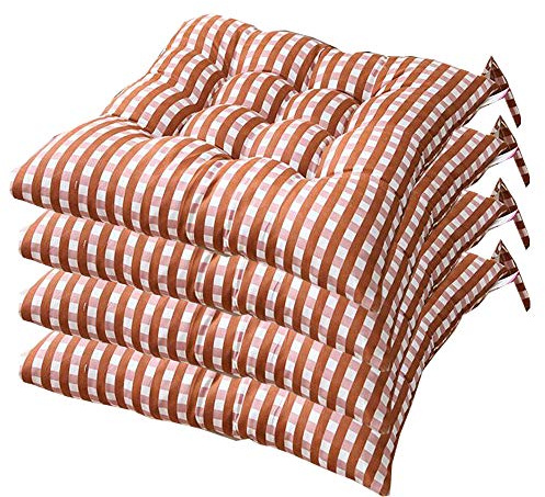 AGDLLYD Set de 4 Cojines de Asiento cojín de Silla 40x40x7cm para Interior y Exterior - Modelo 2019 - Muchos Colores - Acolchado Grueso/cojín de Suelo