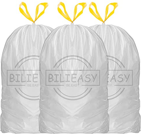 Bilieasy 60 Pack Sacs poubelle 50L 64x71 cm Sacs poubelle 13 Gal Sacs à ordures pour bureau Cuisine Chambre