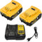 Dosctt 2pcs 5.0Ah DCB200 per Dewalt Batteria 18V + 3A DCB107 caricabatterie per Dewalt 10.8V- 18V DCB200-2 DCB204 DCB120 DCB127