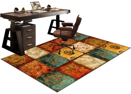 Qivstxug Alfombra Silla Gaming Oficina, Protector Suelo Silla Ruedas Antideslizante | Tapete de protección Madera/baldosas | Alfombra Silla Escritorio | Alfombrilla para Silla de Oficina 70 x 100 cm