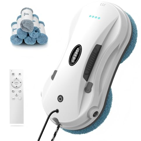 iDEEBO C200 Robot di pulizia per finestre, robot per finestre con getto d'acqua automatico, navigazione intelligente, robot pulitore di finestre elettrico per finestre interne ed esterne, vetro