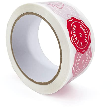 IMBALLAGGI 2000 - Nastro Adesivo Pacchi Bianco + Sigillo di Garanzia in Polipropilene 36Pz 5cm x 66mt x 76 mm, Nastro Imballaggio per Spedizioni e Trasporto, Resistente, Durevole a Strappo Silenzioso