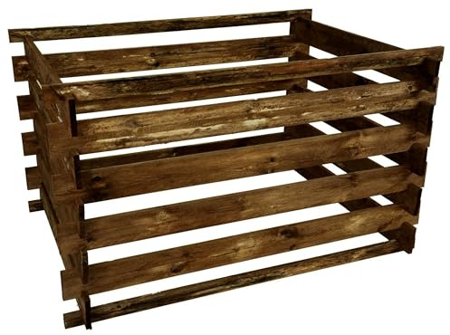 Gartenwelt Riegelsberger Holzkomposter aus Kiefer imprägniert – 90 x 120 x 70 cm, ca. 756 Liter, Komposter mit Stecksystem, Holzkomposter für Gartenabfälle & Komposterde