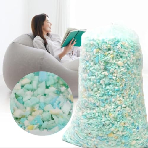 HDMLDP 5LBS Bean Bag Filler High Density Shredded Memory Foam Pillow Stuffing Beanbag Filling for Couch Bean Bag Chair