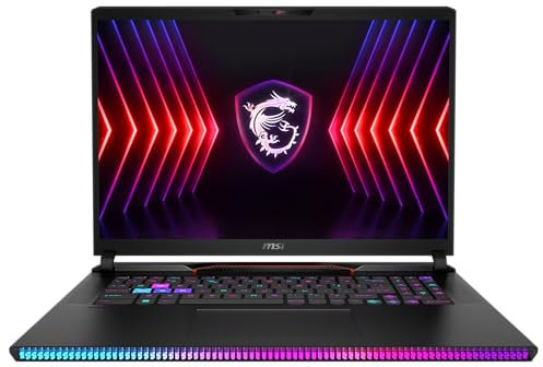 MSI Raider GE78 HX Gaming Laptop, 17,0 QHD+ 240Hz, Intel Core i9 14900HX, NVIDIA GeForce RTX 4080, 32GB DDR5, 2TB SSD, Windows 11 Pro, QWERTZ Tastatur, 14VHG-672, Schwarz