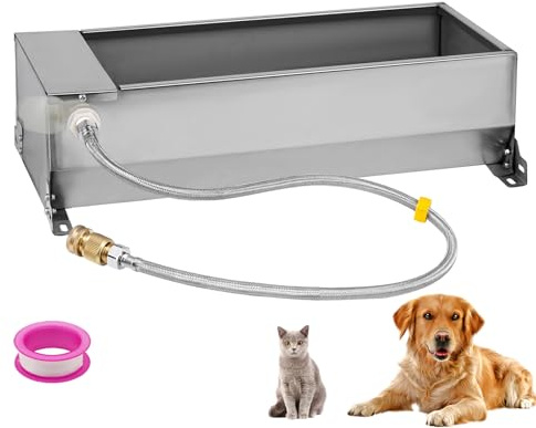 Automatic Livestock Water Trough, Animal Drinking Water Bowl Dispenser with Float Valve Kit, Self Filling Water Trough for Dogs Large Capacity Dog Waterer for Horse,Goat,Pig,Dog,Sheep