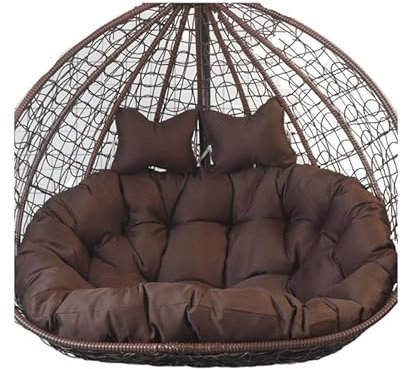 AZVFLY Hängesessel Kissen, Twin Sitzkissen Hängesessel 2 Personen, Ultra Dick Anti-Verformung Auflagen Polster für Schwingsessel, Outdoor Indoor HäNgesessel Polsterauflage