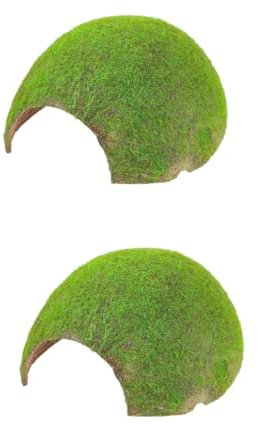 Happyyami 2stücke Vivid Reptile Hideout Für Terrarien Lebensnahe Dekoration Für Eidechsen Schildkröten Und Andere Reptilien Installieren Bequemer Rückzugsort Moos-Terrarium Zubehör