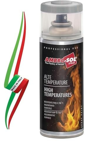Generico BOMBOLETTA SMALTO SPRAY ALLUMINIO ALTA TEMPERATURA 400ml MADE IN ITALY