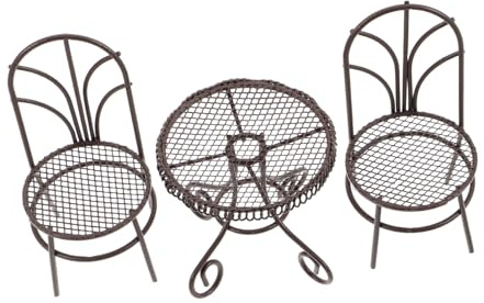 JOINPAYA Mini Table et Chaise pour Maison de Poupée Décoration de Mobilier Miniature Accessoire de Décoration pour Maison de Poupée Maquette de Table pour Jouet Mobilier Miniature Unique