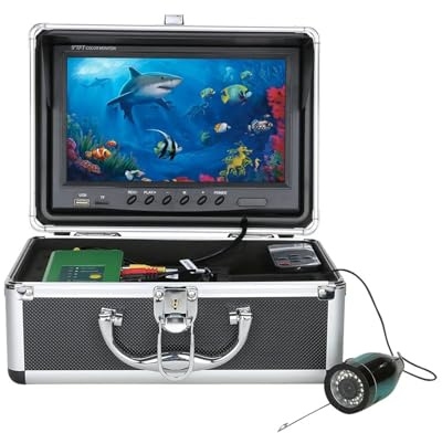KAKAK Cámara de Pesca de Invierno portátil, buscador de Peces en Hielo, Monitor DVR HD de 9 Pulgadas, IP68, Resistente al Agua, 1080P(30M)