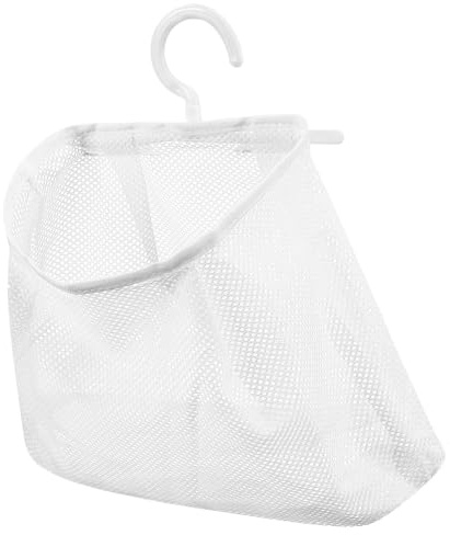 DIYEAH Borsa Portaoggetti da Appendere in Rete Bianca Gancio Robusto Organizer Lavabile per Mollette da Bucato Borsa Versatile per Cucina e Casa 347 X 276 CM