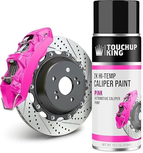 Pink High Temperature Caliper Spray Paint – Heat Resistant Brake Caliper Aerosol for Cars, Trucks & SUVs, Smooth Finish, Fast Dry